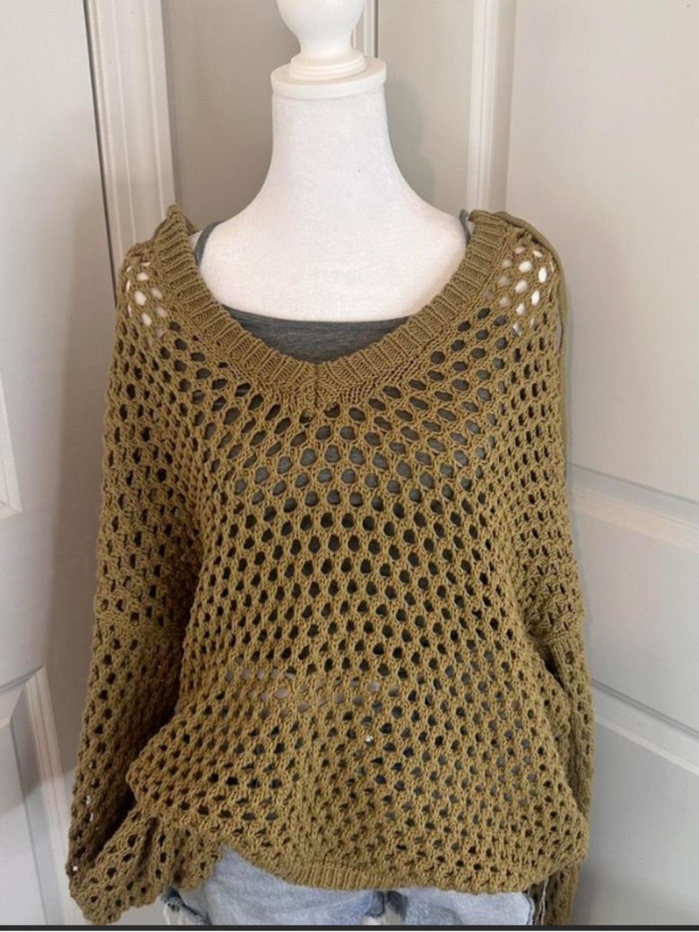 American Eagle Crochet Sweater